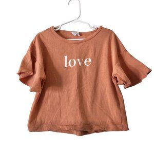 Zara Girls Flutter Sleeve Top